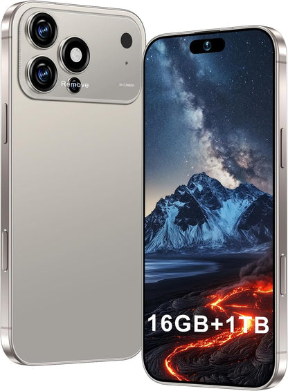 Proma X 17 Unlocked Smartphone - 6.99" HD Display, 5G Connectivity, 16+1TB Storage, 7000mAh Battery, 72+108MP Dual Camera, Fingerprint and Face ID Security, Dual SIM (Black)