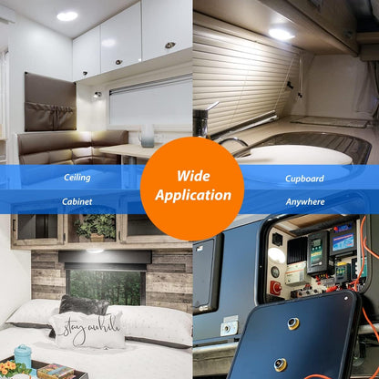 Dream Lighting 12V RV Interior Light with On/Off Switch 6 Inch Oval LED Ceiling Light 4.5W 3500K Soft White Lighting, Pack of 1