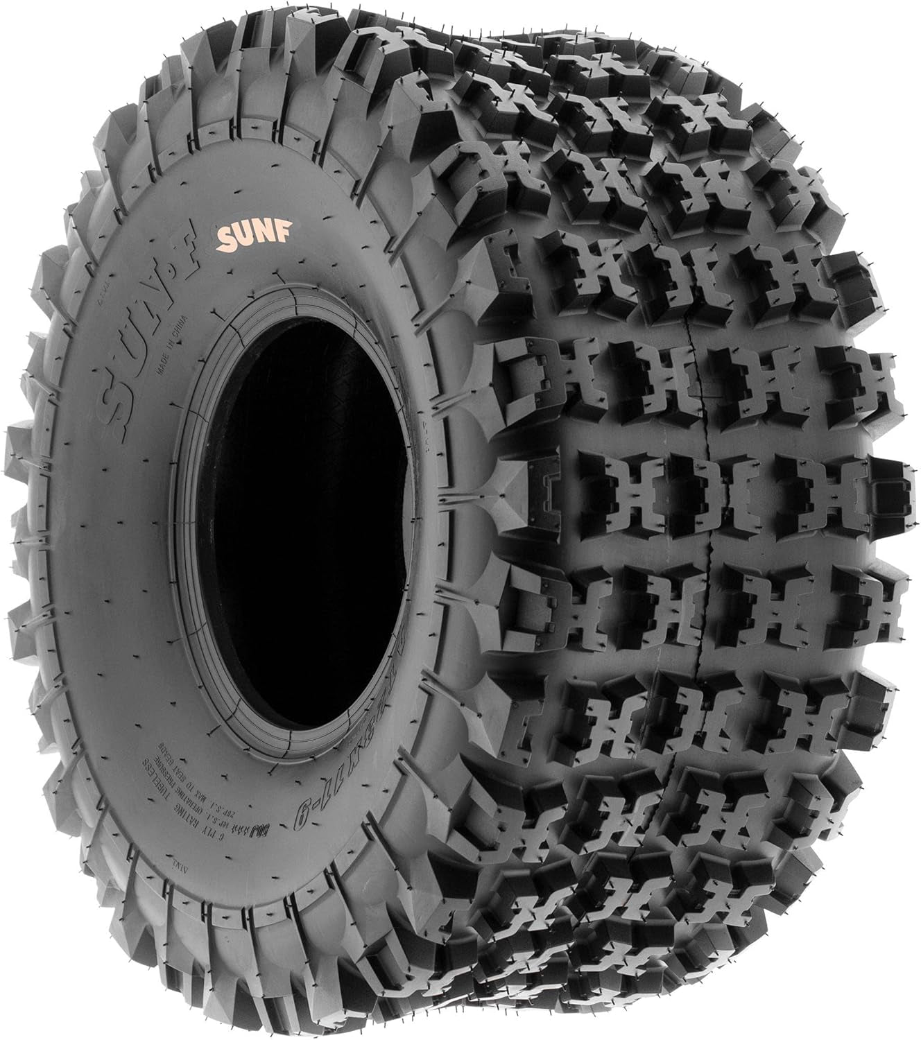 Sunf 21X7-10 Front & 20X10-9 Rear ATV UTV Knobby Sport Tires,6 PR Tubeless A027, Set of 4