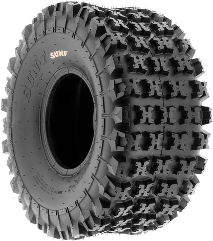 Sunf 21X7-10 Front & 20X10-9 Rear ATV UTV Knobby Sport Tires,6 PR Tubeless A027, Set of 4