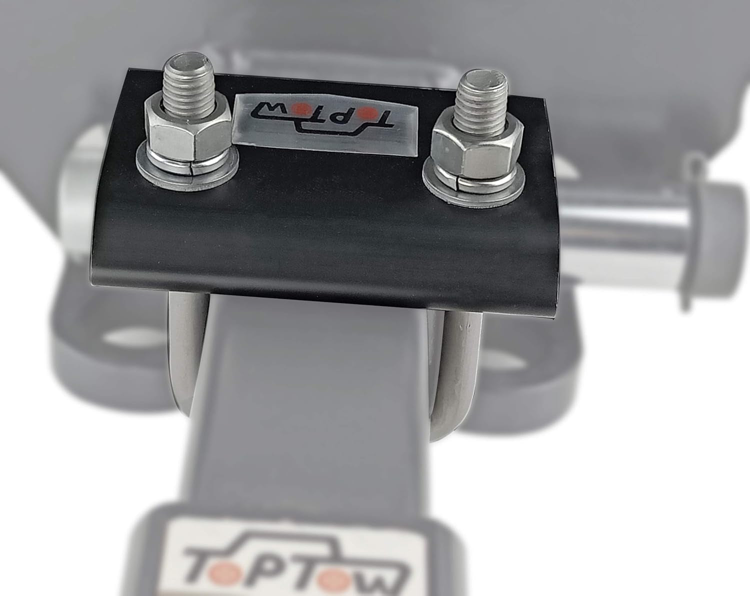 TOPTOW 64707 Trailer Hitch Tightener anti Rattle Clamp for 1.25 Inch and 2 Inch Receiver Hitches, Black Aluminum Stabilizer Plate, 2 Packs
