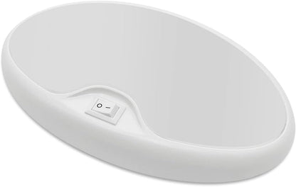 Dream Lighting 12V RV Interior Light with On/Off Switch 6 Inch Oval LED Ceiling Light 4.5W 3500K Soft White Lighting, Pack of 1