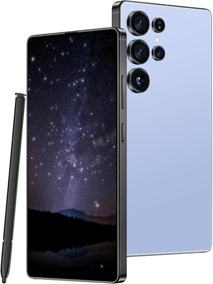 I25 Ultra Unlocked Android Smartphone - 12GB RAM, 512GB Storage, 6.99" HD Display, 7000mAh Battery, Snapdragon 8 Gen 3, 68MP + 108MP Professional Camera, Android 14, Face Unlock, Stylus Included (Rose)