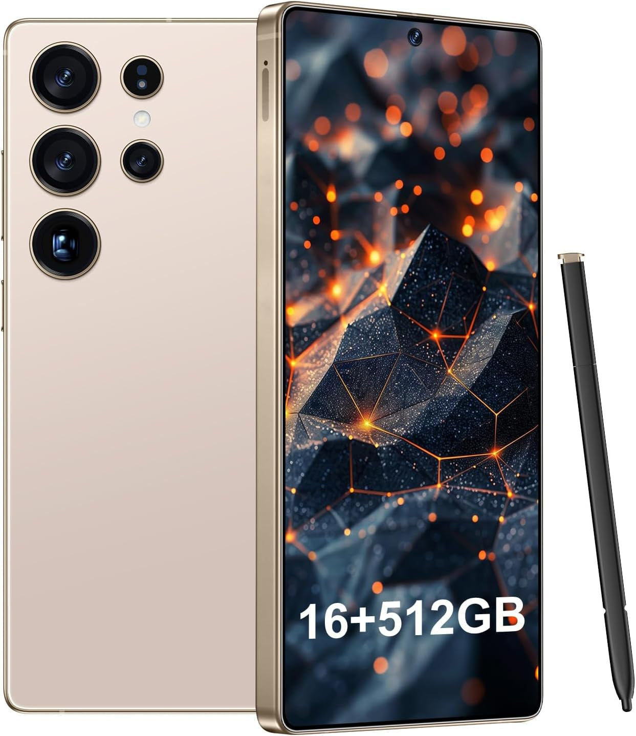 I25 Ultra Smartphone 16GB+512GB Android 14 Smartphone, 6.99" FHD+ Display, 7000Mah Battery, 108MP+68MP Dual Camera, Built-In Pen Stylus, Fast Performance Large Memory (Titanium Gray)