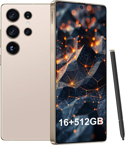 I25 Ultra Smartphone 16GB+512GB Android 14 Smartphone, 6.99" FHD+ Display, 7000Mah Battery, 108MP+68MP Dual Camera, Built-In Pen Stylus, Fast Performance Large Memory (Titanium Gray)