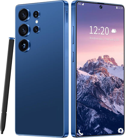 Huness I25 Ultra Unlocked Cell Phone,Built in Pen,16+1Tb Unlocked Phone, Android 14 Battery 7000Mah 6.99" HD Screen Smartphone, 5G/Face Id/Fingerprint Lock/Dual SIM/GPS (Green, 16+1TB)