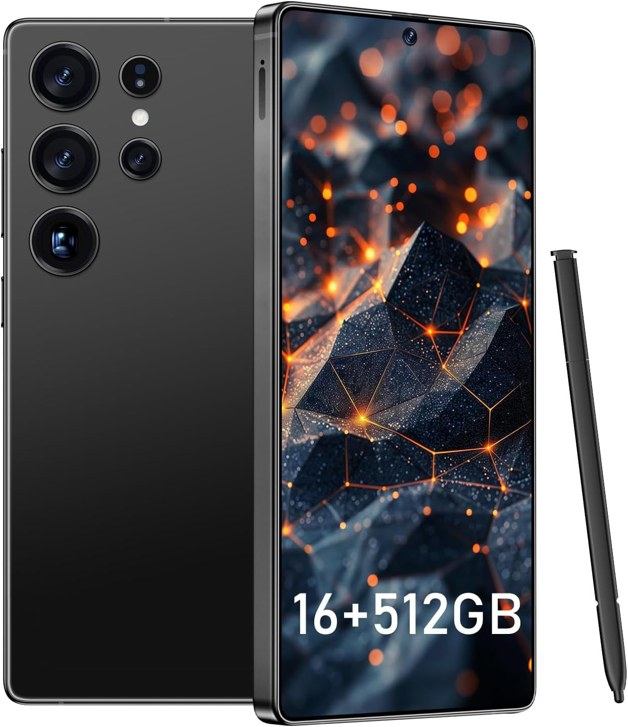 I25 Ultra Smartphone 16GB+512GB Android 14 Smartphone, 6.99" FHD+ Display, 7000Mah Battery, 108MP+68MP Dual Camera, Built-In Pen Stylus, Fast Performance Large Memory (Titanium Gray)