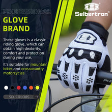 Seibertron Unisex BMX MX ATV MTB Racing Mountain Bike Bicycle Cycling Off-Road/Dirt Bike Gloves Road Racing Motorcycle Motocross Sports Gloves Touch Recognition Full Finger Glove