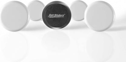 Super Sliders 2 1/2" round Reusable Furniture Sliders- Easily Move Small to Medium Sized Items across Carpet 8 Pack Gray