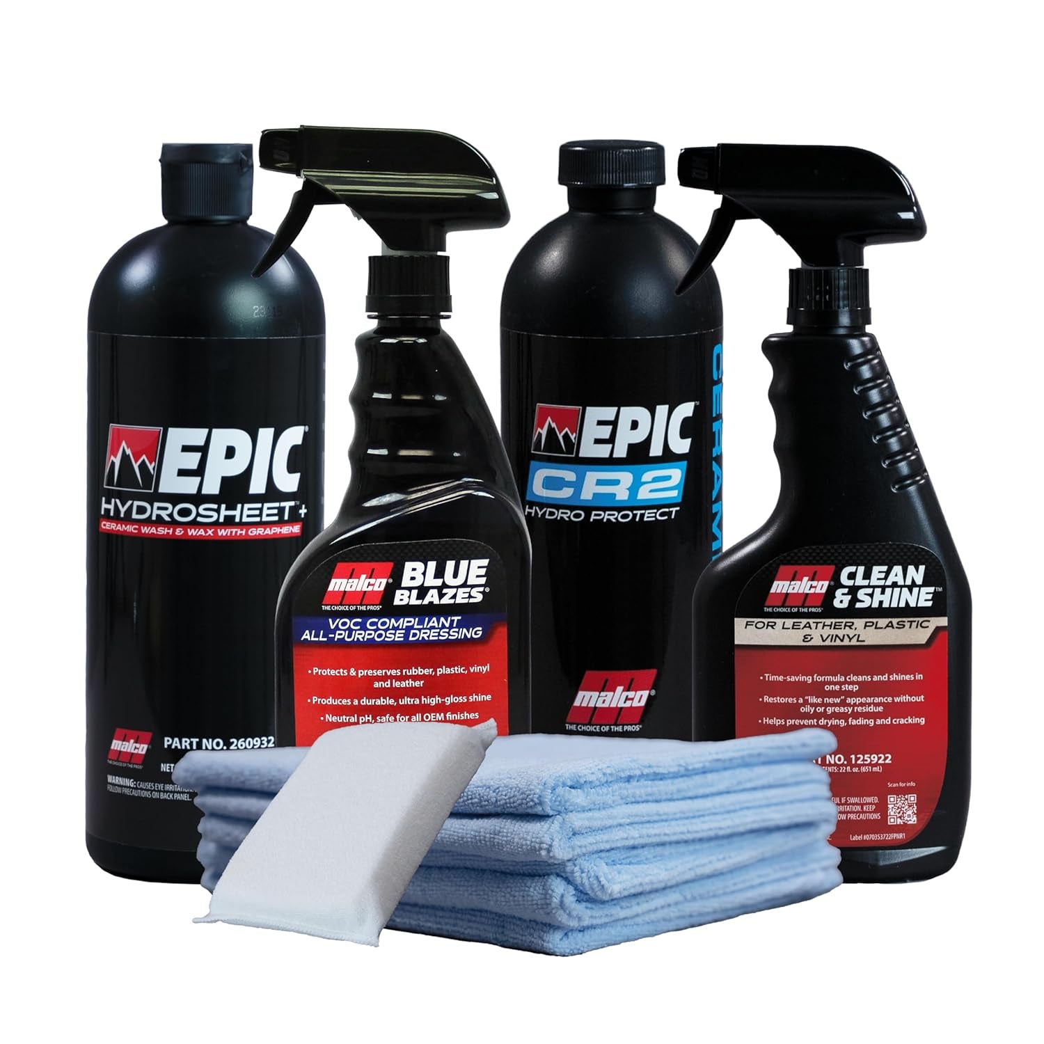 Malco Car Detailing Starter Kit - Best Auto Detailing Products for Car Enthusiasts - Basic Cleaners, Washes, Waxes, Dressings and Accessories