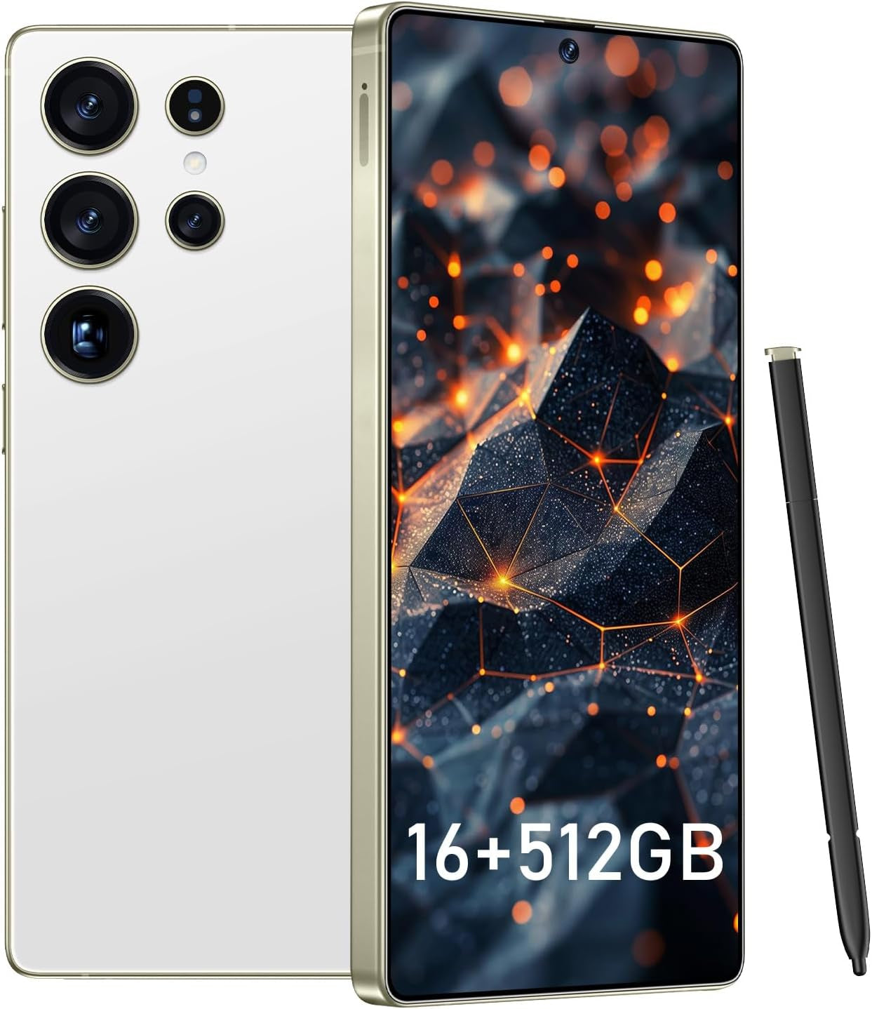 I25 Ultra Smartphone 16GB+512GB Android 14 Smartphone, 6.99" FHD+ Display, 7000Mah Battery, 108MP+68MP Dual Camera, Built-In Pen Stylus, Fast Performance Large Memory (Titanium Gray)