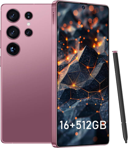 I25 Ultra Smartphone 16GB+512GB Android 14 Smartphone, 6.99" FHD+ Display, 7000Mah Battery, 108MP+68MP Dual Camera, Built-In Pen Stylus, Fast Performance Large Memory (Titanium Gray)
