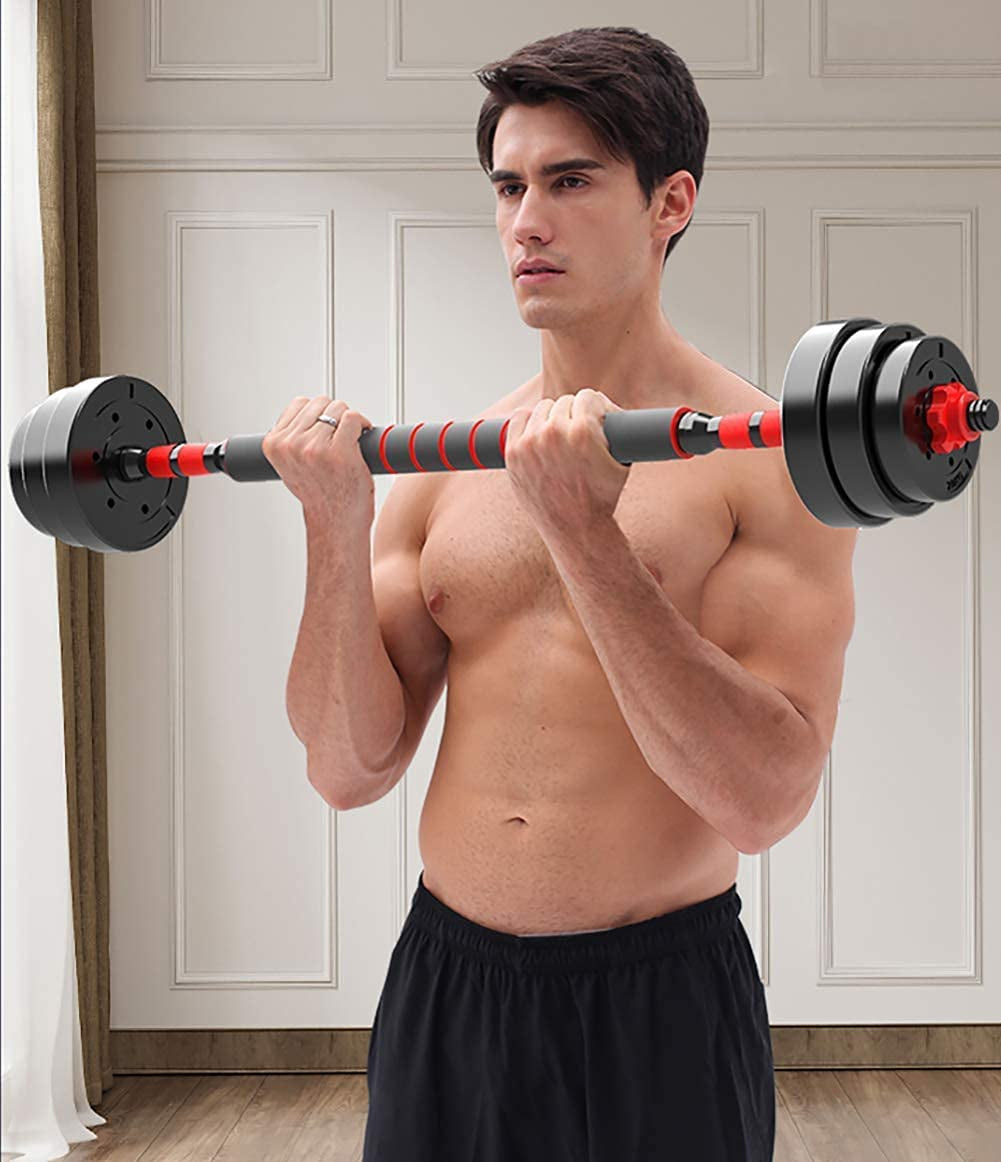 Dumbbells Set 3 in 1 Adjustable Dumbells Weights Set, 22 33 44 55 66Lb Dumbell Set Weight, Barbell Weight Set for Indoor Free Weight Training, Exercise Fitness Dumbbells for Men and Women