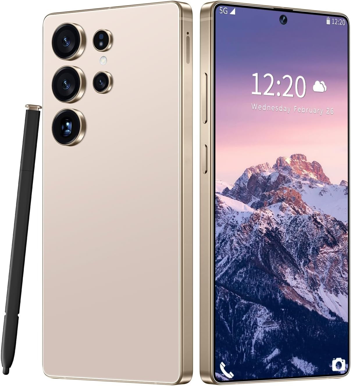 Huness I25 Ultra Unlocked Cell Phone,Built in Pen,16+1Tb Unlocked Phone, Android 14 Battery 7000Mah 6.99" HD Screen Smartphone, 5G/Face Id/Fingerprint Lock/Dual SIM/GPS (Green, 16+1TB)