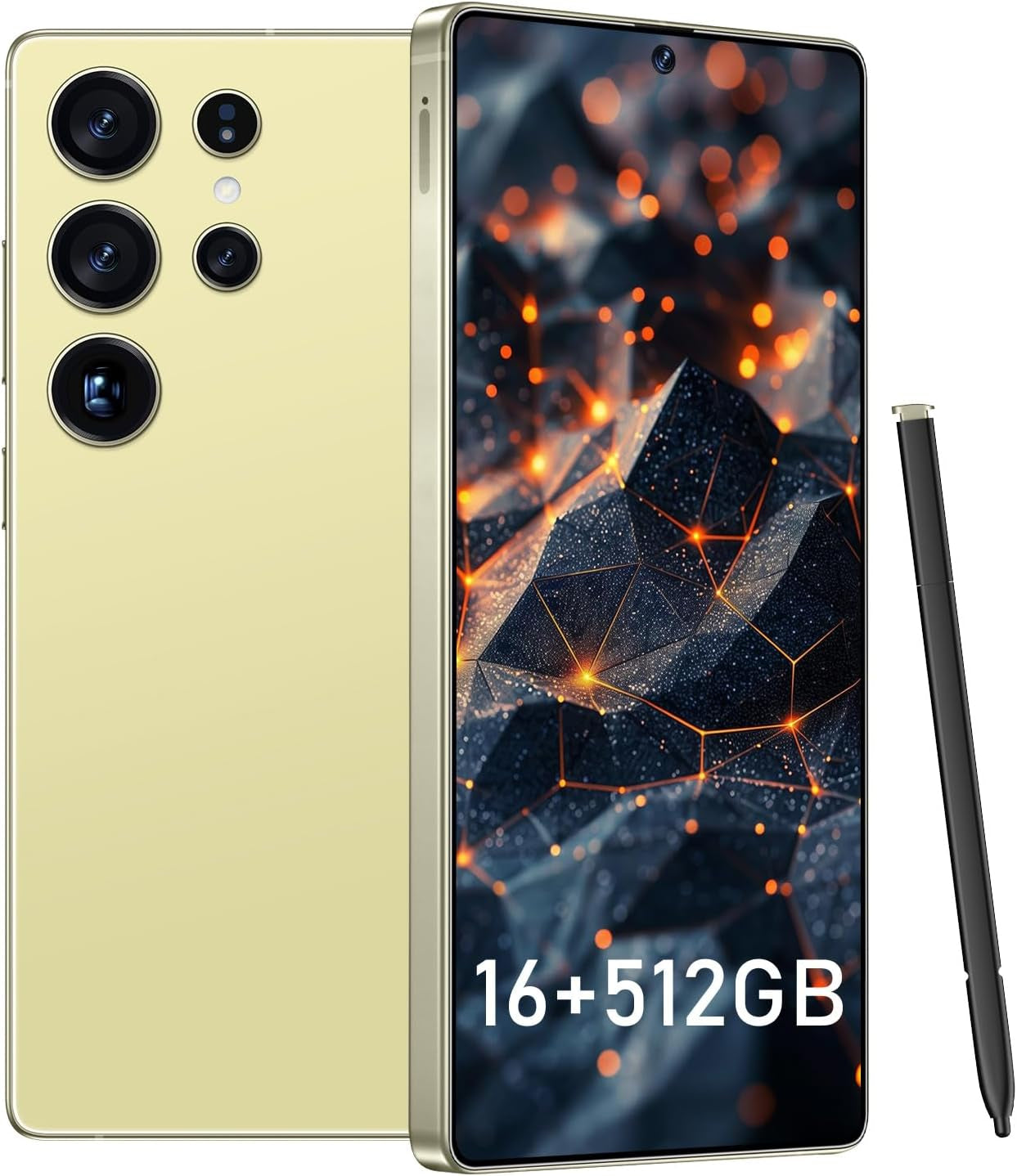 I25 Ultra Smartphone 16GB+512GB Android 14 Smartphone, 6.99" FHD+ Display, 7000Mah Battery, 108MP+68MP Dual Camera, Built-In Pen Stylus, Fast Performance Large Memory (Titanium Gray)