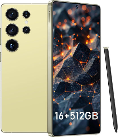 I25 Ultra Smartphone 16GB+512GB Android 14 Smartphone, 6.99" FHD+ Display, 7000Mah Battery, 108MP+68MP Dual Camera, Built-In Pen Stylus, Fast Performance Large Memory (Titanium Gray)