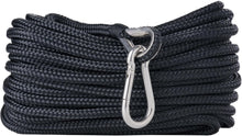 Rainiersupplyco Boat Anchor Rope - Double Braided Marine Rope Anchor Line - 50Ft Nylon Boating Line with 316 Stainless Steel Thimble and Heavy Duty Marine Grade