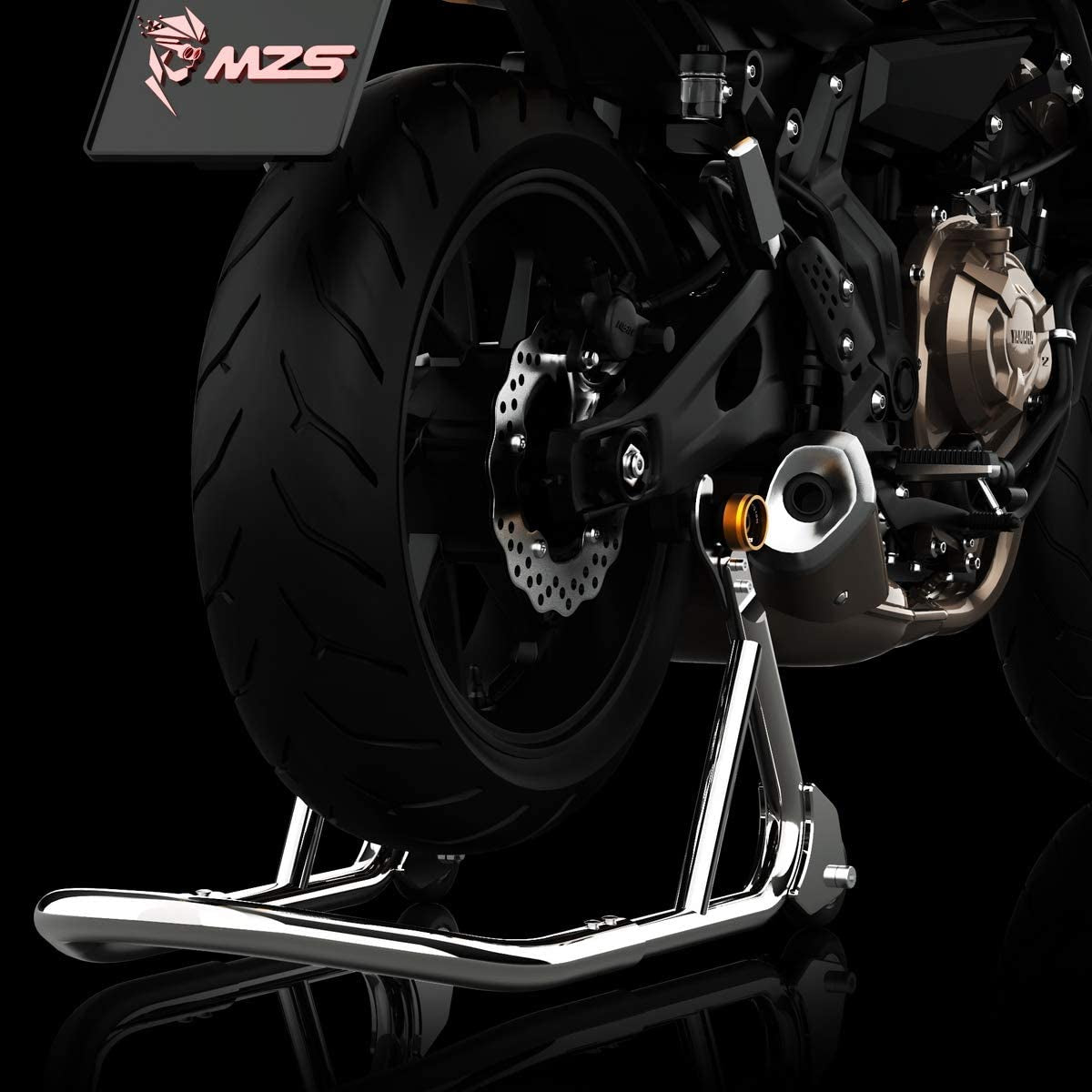 MZS 8MM Swingarm Spools Sliders Stand Universal M8 Black Compatible with CBR 600 F2 F3 F4 F4I CBR600RR CBR1000RR GSXR600 GSXR750 GSXR1000 GSXS750 SV650 ZX6R ZX10R Z650 Z900 Z1000 EX400 EX650 Daytona