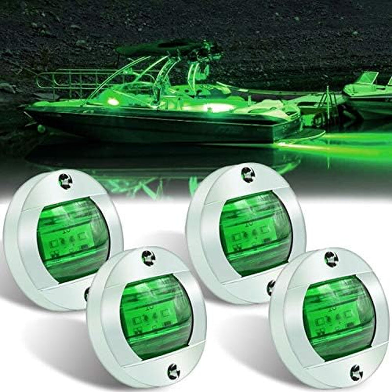 Boaton LED Night Fishing Lights - Courtesy, Deck, Navigation Lights for Boats (Green)