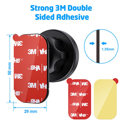 Wixgear 3M [6 Pack] Sticky Adhesive Pads Replacement Mounting Tape, Dashboard Sticker for Magnetic Phone Car Mount, Double Sided 3M Adhesive Pads, with 2 Dry Wipes