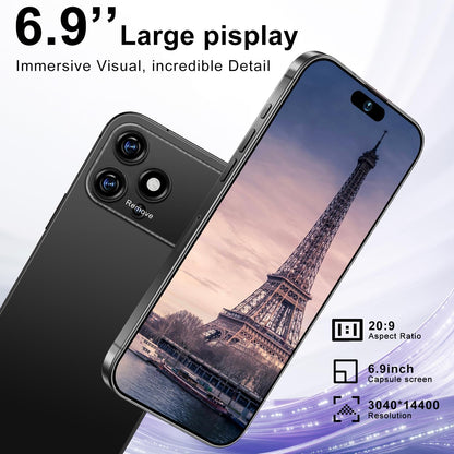 Proma X 17 Unlocked Smartphone - 6.99" HD Display, 5G Connectivity, 16+1TB Storage, 7000mAh Battery, 72+108MP Dual Camera, Fingerprint and Face ID Security, Dual SIM (Black)