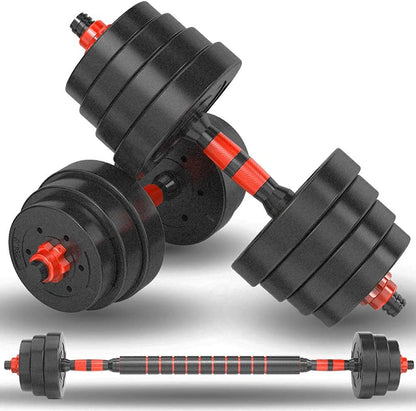 Dumbbells Set 3 in 1 Adjustable Dumbells Weights Set, 22 33 44 55 66Lb Dumbell Set Weight, Barbell Weight Set for Indoor Free Weight Training, Exercise Fitness Dumbbells for Men and Women