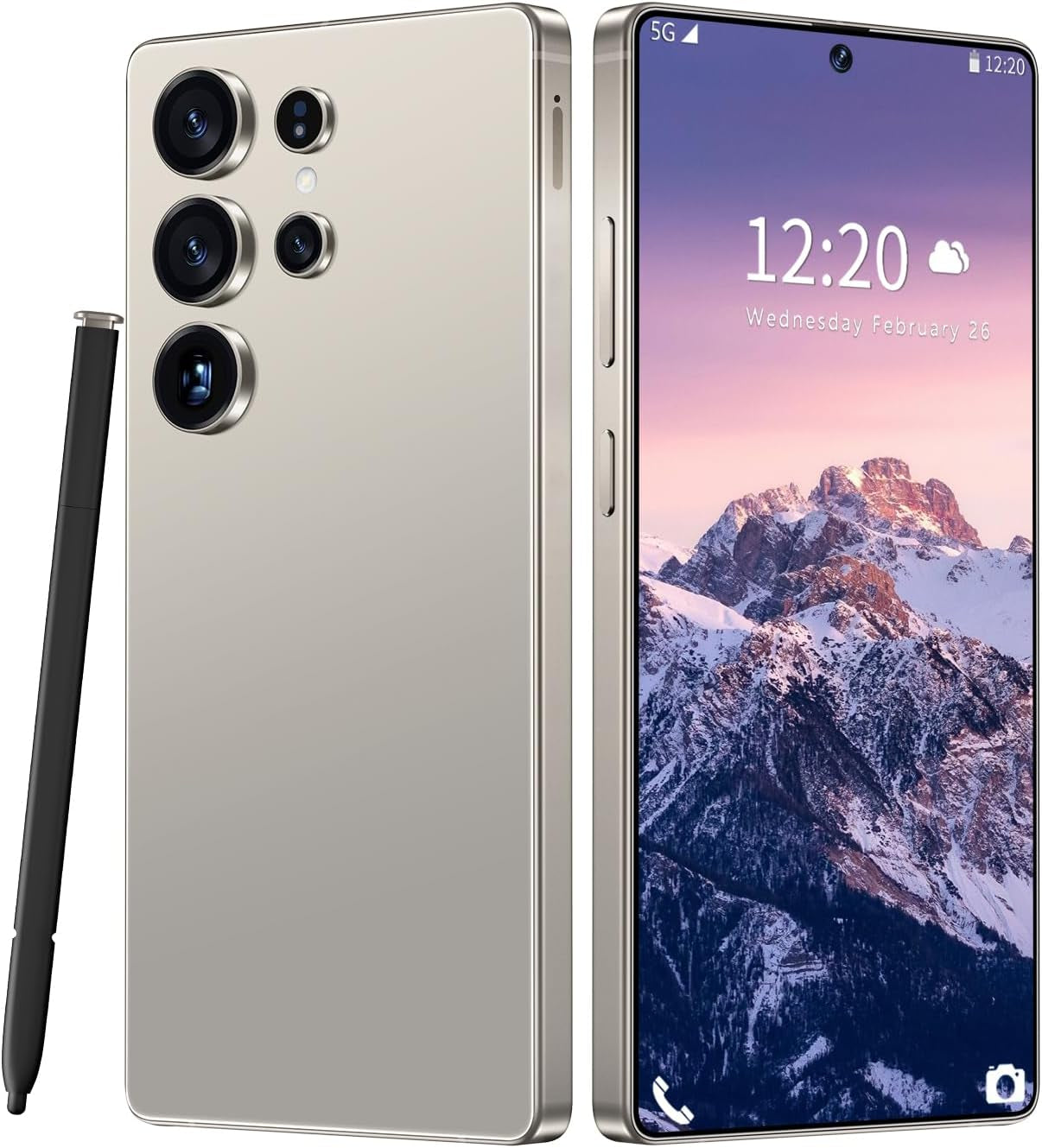 Huness I25 Ultra Unlocked Cell Phone,Built in Pen,16+1Tb Unlocked Phone, Android 14 Battery 7000Mah 6.99" HD Screen Smartphone, 5G/Face Id/Fingerprint Lock/Dual SIM/GPS (Green, 16+1TB)