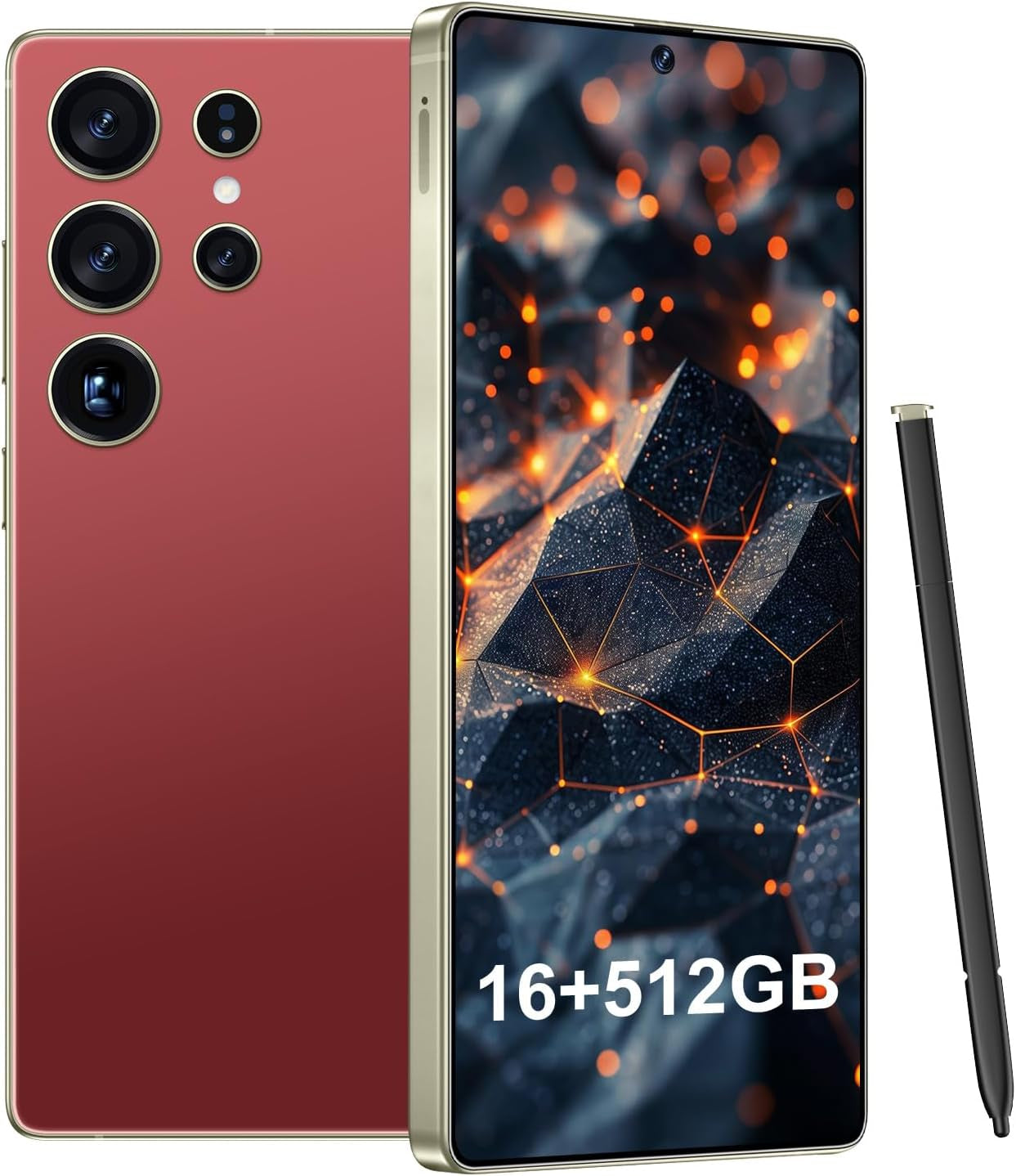 I25 Ultra Smartphone 16GB+512GB Android 14 Smartphone, 6.99" FHD+ Display, 7000Mah Battery, 108MP+68MP Dual Camera, Built-In Pen Stylus, Fast Performance Large Memory (Titanium Gray)