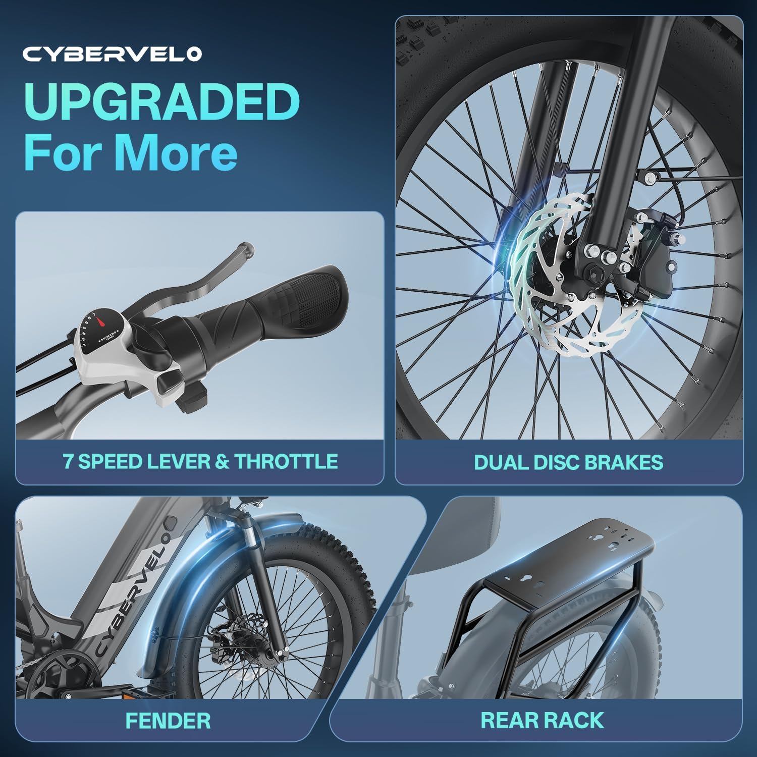 Electric Bike for Adults, 48V 20Ah, 20" X4.0 Fat Tire Step-Thru E-Bike, up to 30+ MPH, 80-Mile Range, Removable Battery, Carry Small Passenger, Ebike for Snow, Mountains, Road UL Certified