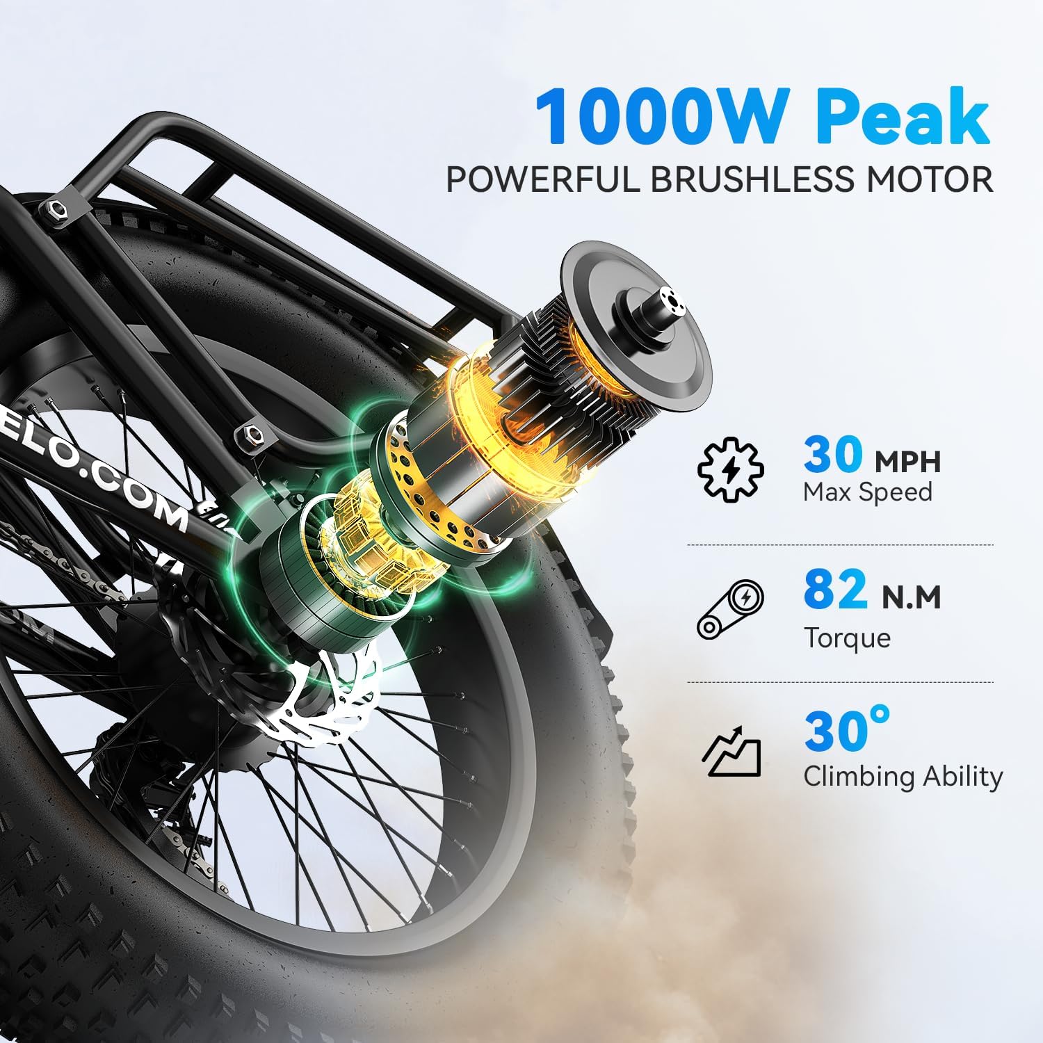 Electric Bike for Adults, 48V 20Ah, 20" X4.0 Fat Tire Step-Thru E-Bike, up to 30+ MPH, 80-Mile Range, Removable Battery, Carry Small Passenger, Ebike for Snow, Mountains, Road UL Certified