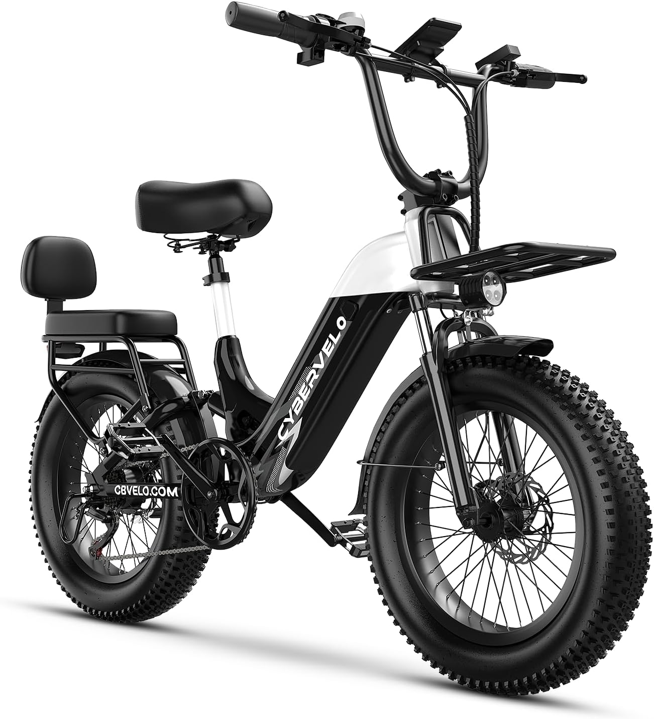 Electric Bike for Adults, 48V 20Ah, 20" X4.0 Fat Tire Step-Thru E-Bike, up to 30+ MPH, 80-Mile Range, Removable Battery, Carry Small Passenger, Ebike for Snow, Mountains, Road UL Certified