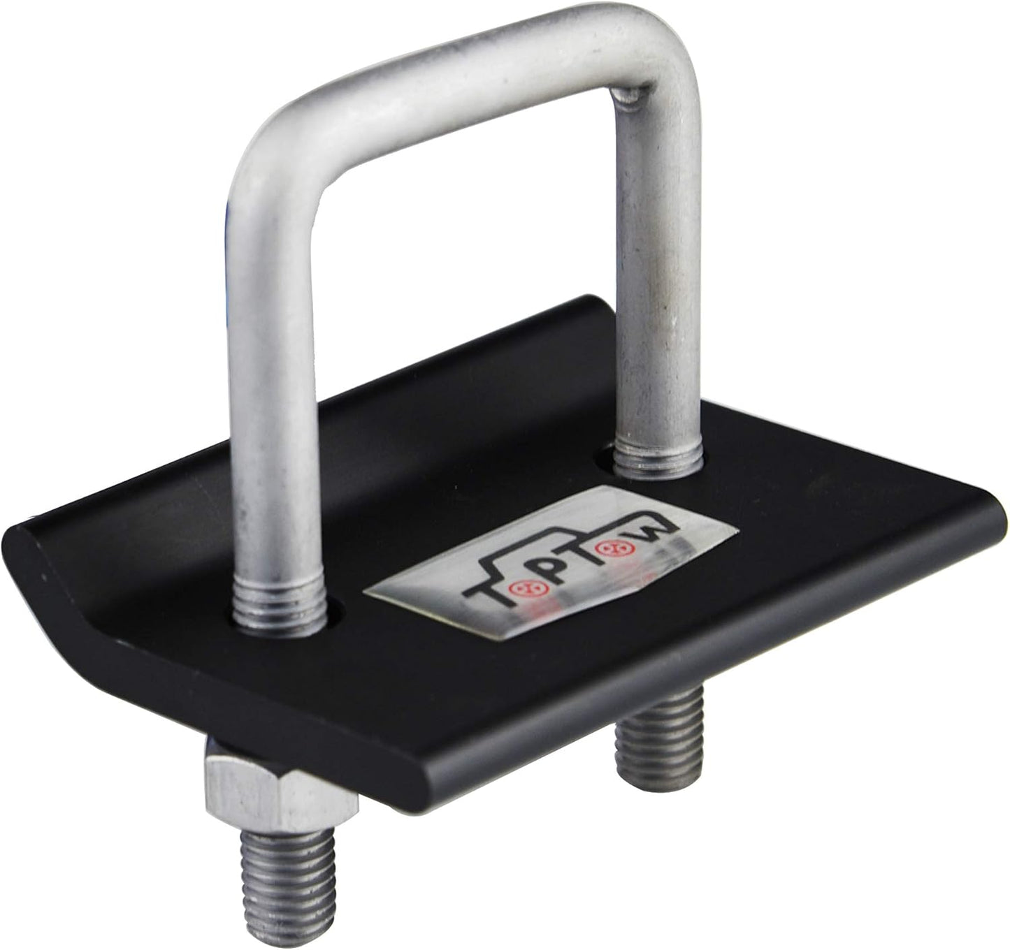 TOPTOW 64707 Trailer Hitch Tightener anti Rattle Clamp for 1.25 Inch and 2 Inch Receiver Hitches, Black Aluminum Stabilizer Plate, 2 Packs