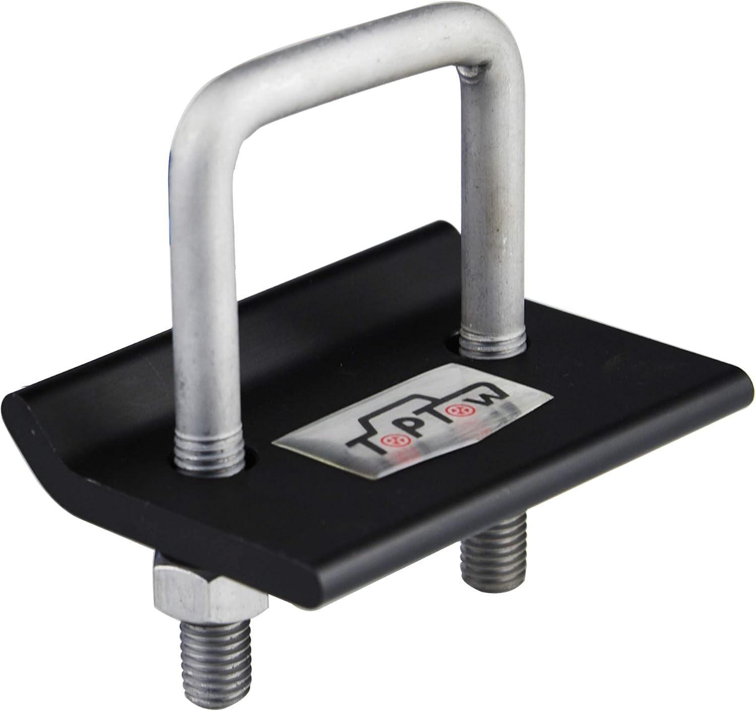 TOPTOW 64707 Trailer Hitch Tightener anti Rattle Clamp for 1.25 Inch and 2 Inch Receiver Hitches, Black Aluminum Stabilizer Plate, 2 Packs