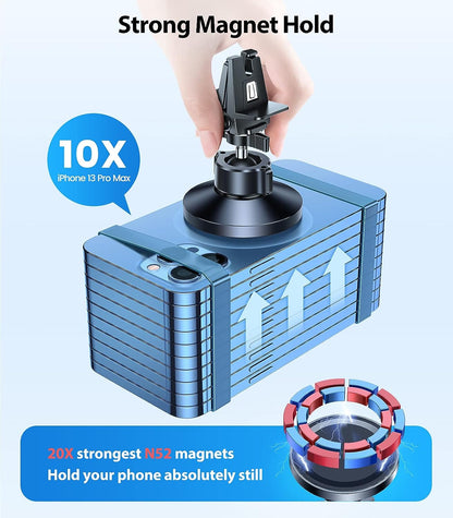 VICSEED for Magsafe Car Mount [Upgraded Strongest Magnet Power] Magnetic Phone Holder for Car Vent 360 Adjustable Magnetic Car Phone Holder Mount for Iphone 17 Pro Max 16 15 14 13 12 plus Mini
