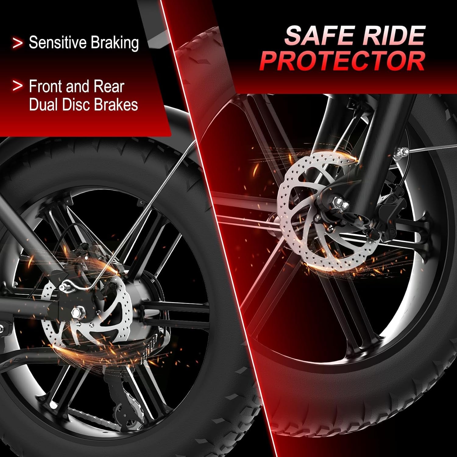 MOVCAN V30 Series Electric Bike for Adults, 3000W/1500W/1000W Motor, 20" Fat Tire Ebike, 37.5MPH/32MPH/28MPH, 120/70Miles, 48V 40Ah/31.2/15.6Ah Dual Battery Motorcycle Ebike for Commuting/Off-Roading