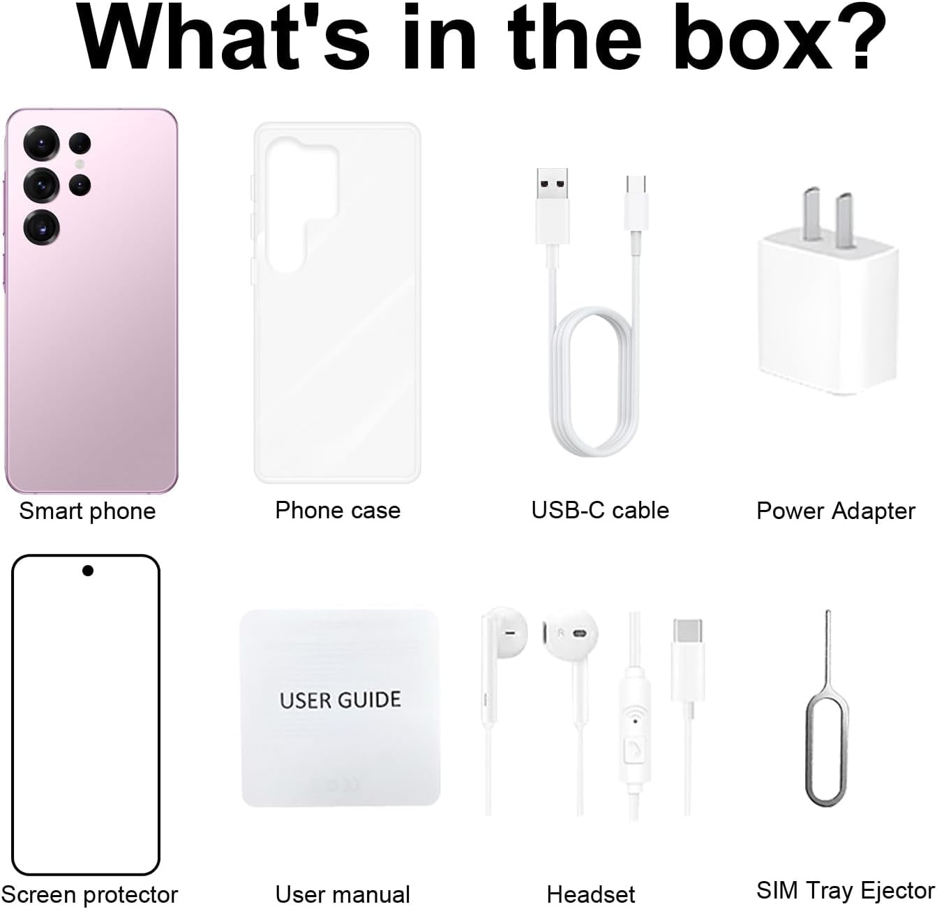 X25 Ultra Unlocked Android Smartphone, Dual SIM 5G, 8GB RAM + 128GB Storage with 128GB Memory Card, High-Performance Processor, 6800mAh Battery, 6.8" HD Display (Sakura Pink)