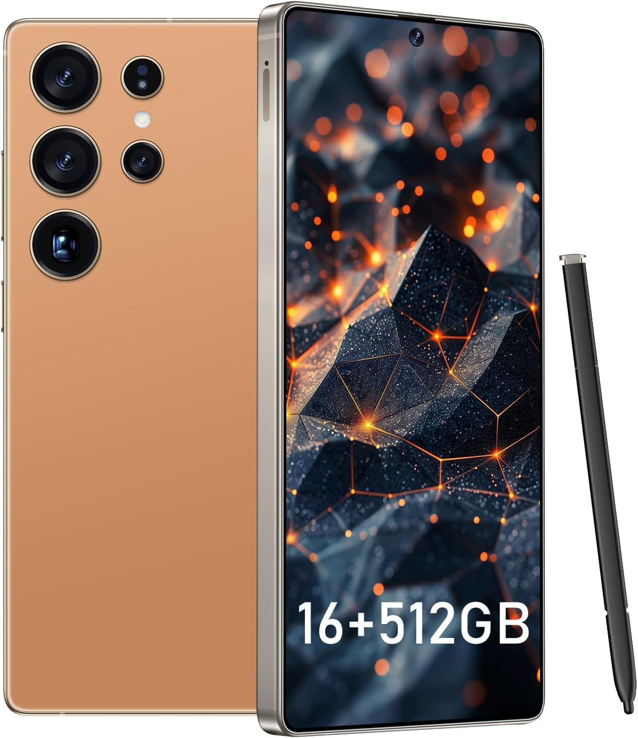 I25 Ultra Smartphone 16GB+512GB Android 14 Smartphone, 6.99" FHD+ Display, 7000Mah Battery, 108MP+68MP Dual Camera, Built-In Pen Stylus, Fast Performance Large Memory (Titanium Gray)