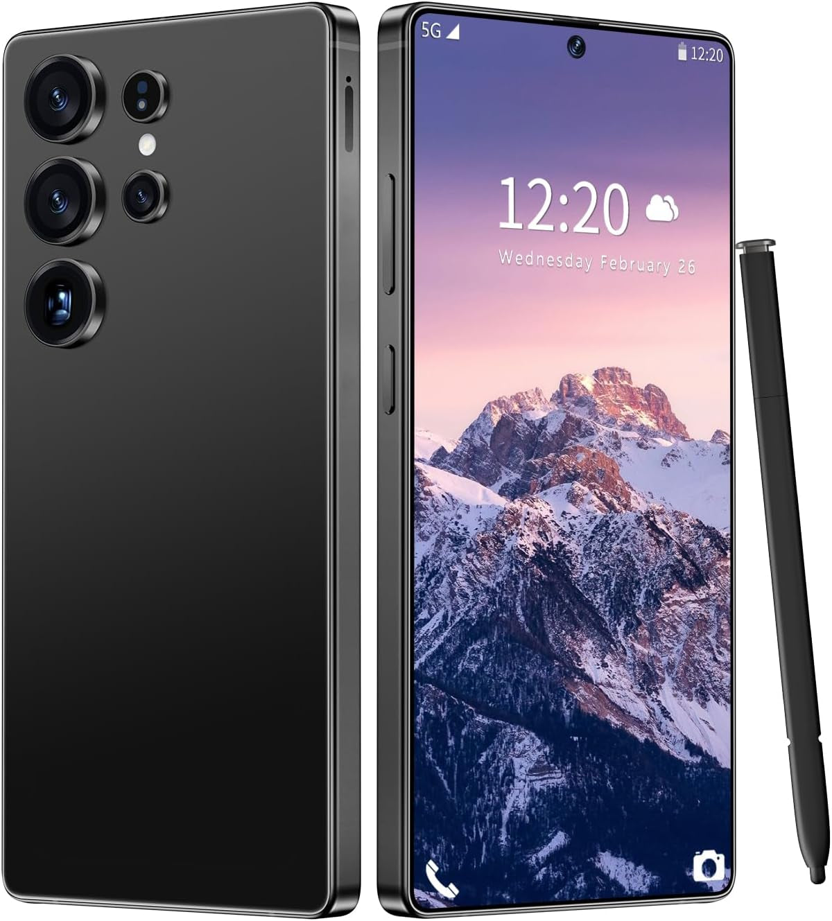 Huness I25 Ultra Unlocked Cell Phone,Built in Pen,16+1Tb Unlocked Phone, Android 14 Battery 7000Mah 6.99" HD Screen Smartphone, 5G/Face Id/Fingerprint Lock/Dual SIM/GPS (Green, 16+1TB)