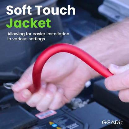 Gearit 4 Gauge Wire, CCA Electrical Wire Extension Cord for Automotive Power/Ground, Battery Cable, Car Audio, RV, Amp Wiring Kit, (25 Feet Each- Black/Red Translucent)