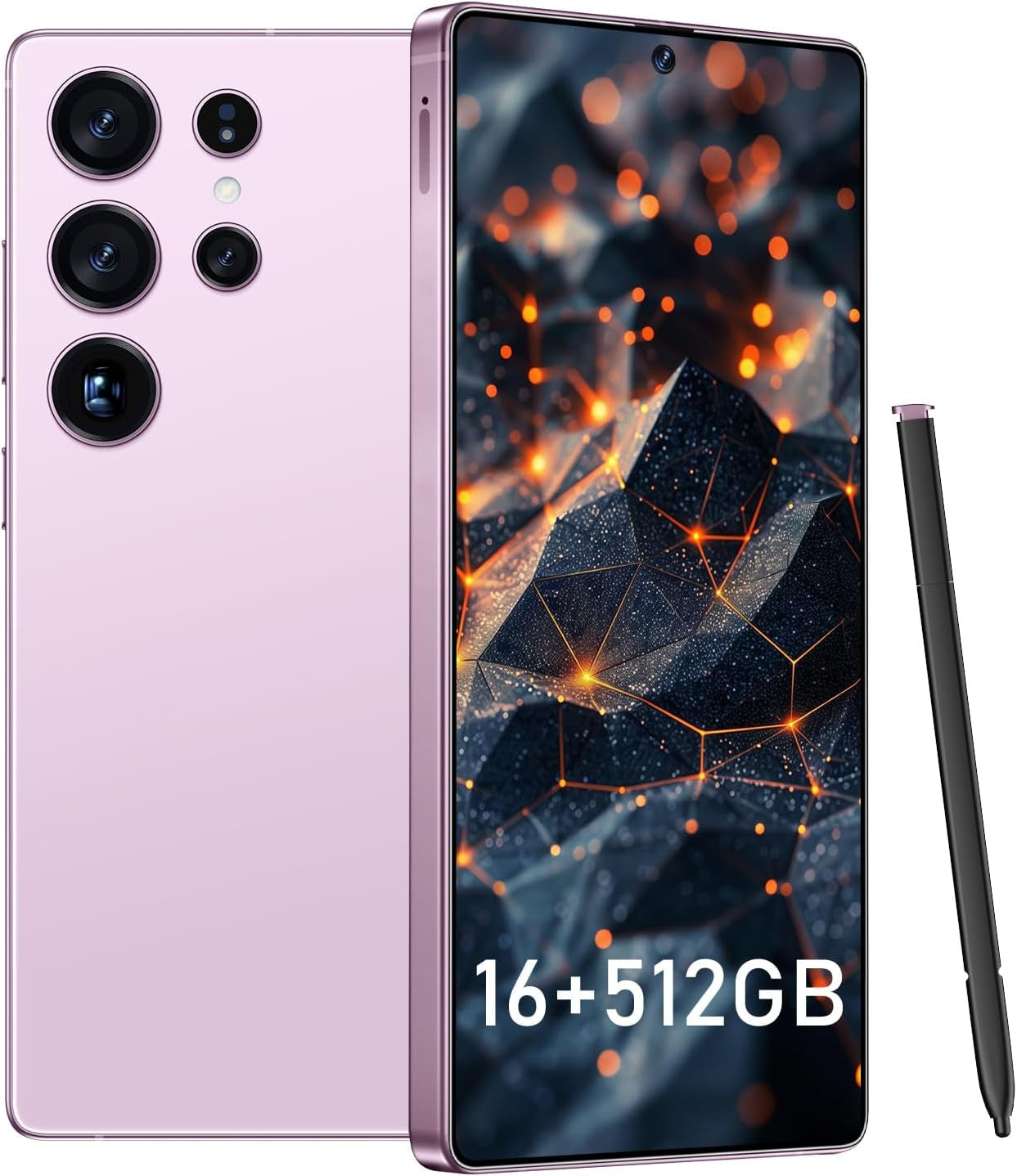 I25 Ultra Smartphone 16GB+512GB Android 14 Smartphone, 6.99" FHD+ Display, 7000Mah Battery, 108MP+68MP Dual Camera, Built-In Pen Stylus, Fast Performance Large Memory (Titanium Gray)