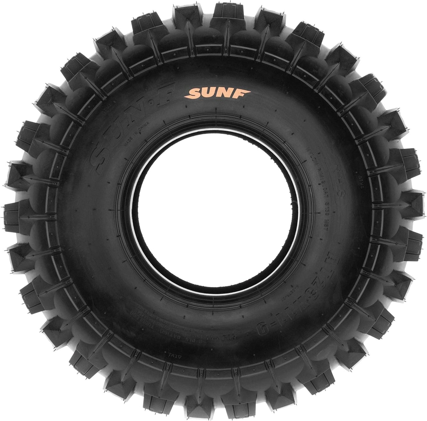 Sunf 21X7-10 Front & 20X10-9 Rear ATV UTV Knobby Sport Tires,6 PR Tubeless A027, Set of 4