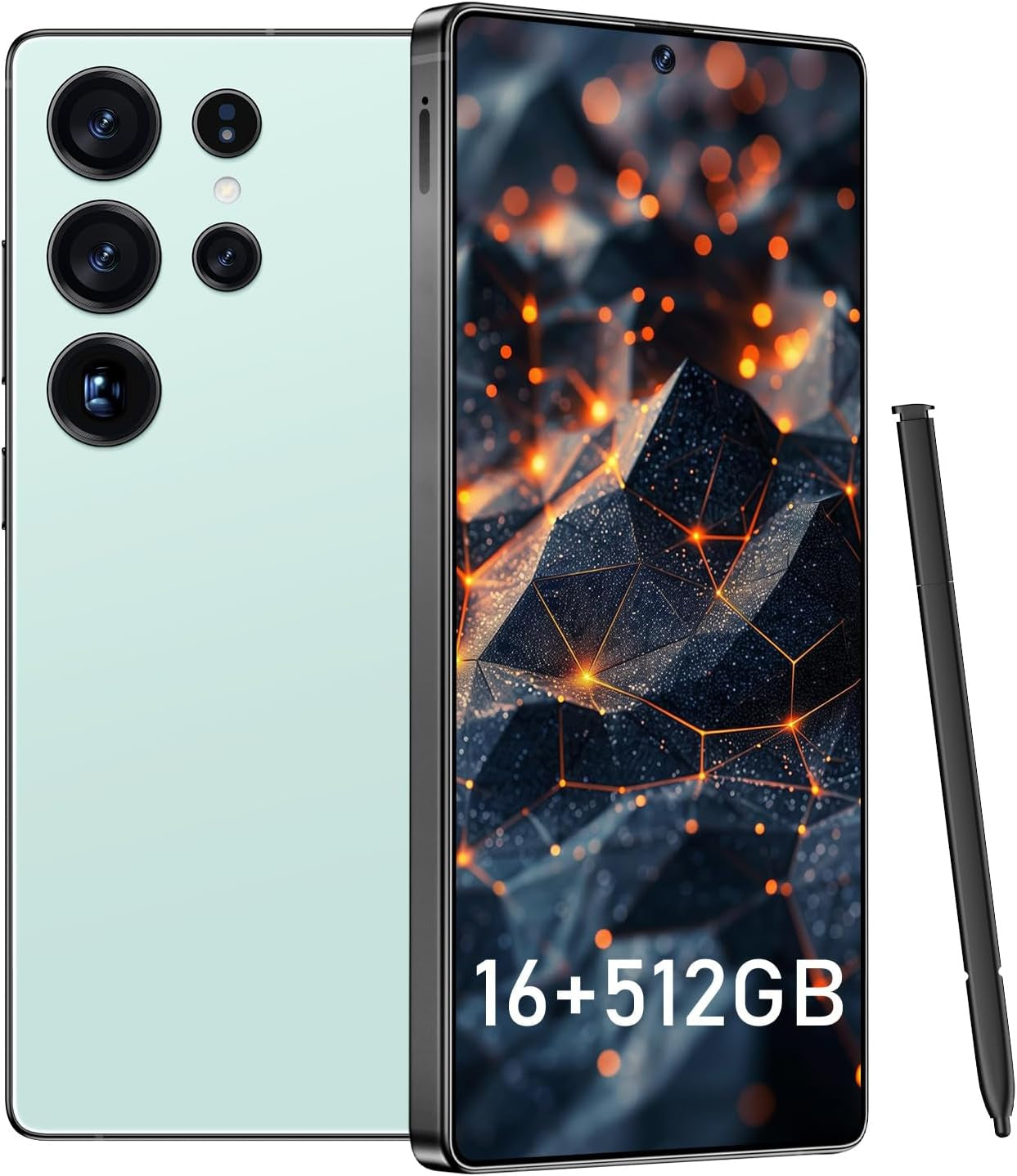 I25 Ultra Smartphone 16GB+512GB Android 14 Smartphone, 6.99" FHD+ Display, 7000Mah Battery, 108MP+68MP Dual Camera, Built-In Pen Stylus, Fast Performance Large Memory (Titanium Gray)