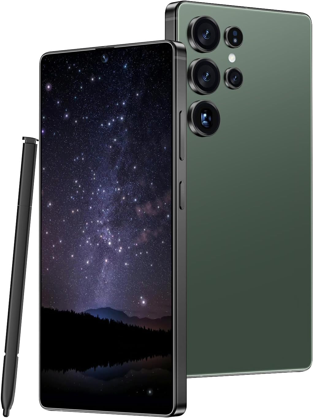 I25 Ultra Unlocked Android Smartphone - 12GB RAM, 512GB Storage, 6.99" HD Display, 7000mAh Battery, Snapdragon 8 Gen 3, 68MP + 108MP Professional Camera, Android 14, Face Unlock, Stylus Included (Rose)
