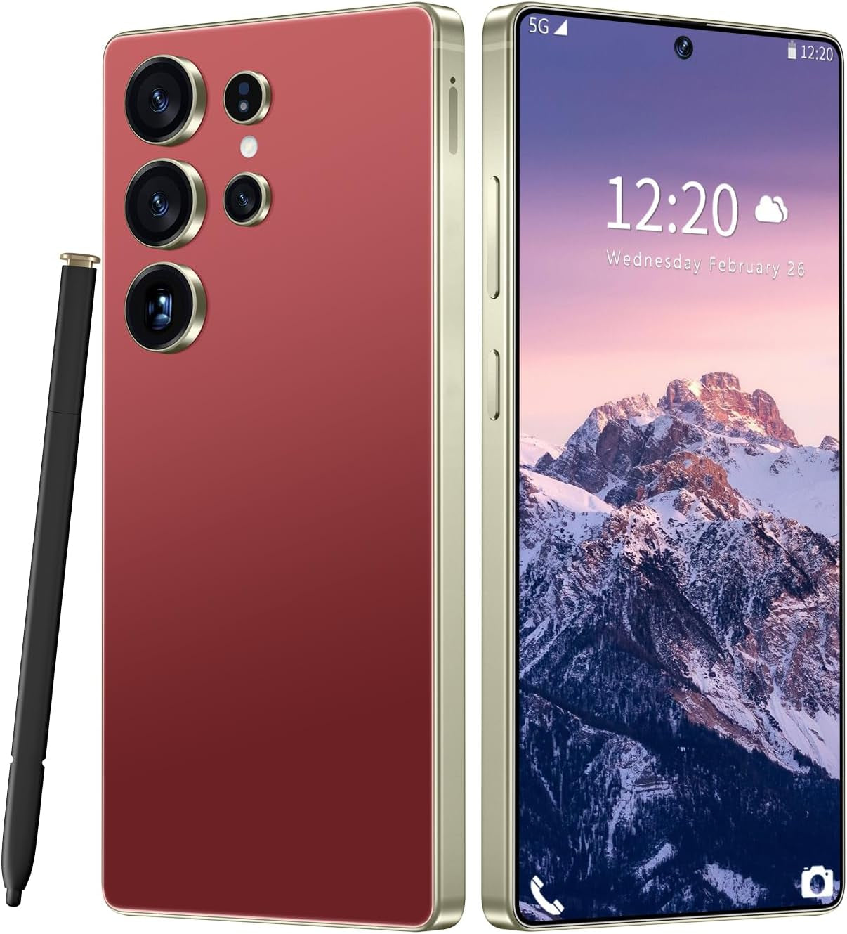 Huness I25 Ultra Unlocked Cell Phone,Built in Pen,16+1Tb Unlocked Phone, Android 14 Battery 7000Mah 6.99" HD Screen Smartphone, 5G/Face Id/Fingerprint Lock/Dual SIM/GPS (Green, 16+1TB)