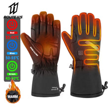 Motorcycle Heated Gloves Winter Warm Heated Gloves Skiing Snowboarding Waterproof Touch Screen Motorcyclist Heated Gloves