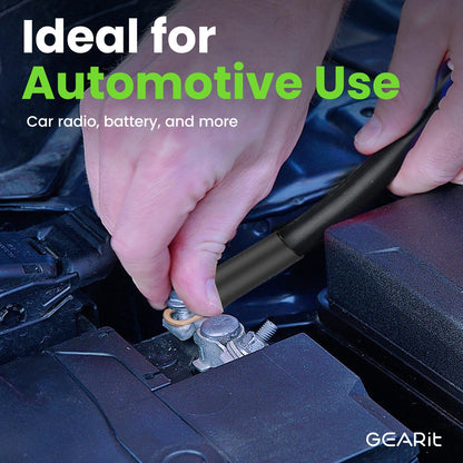 Gearit 4 Gauge Wire, CCA Electrical Wire Extension Cord for Automotive Power/Ground, Battery Cable, Car Audio, RV, Amp Wiring Kit, (25 Feet Each- Black/Red Translucent)