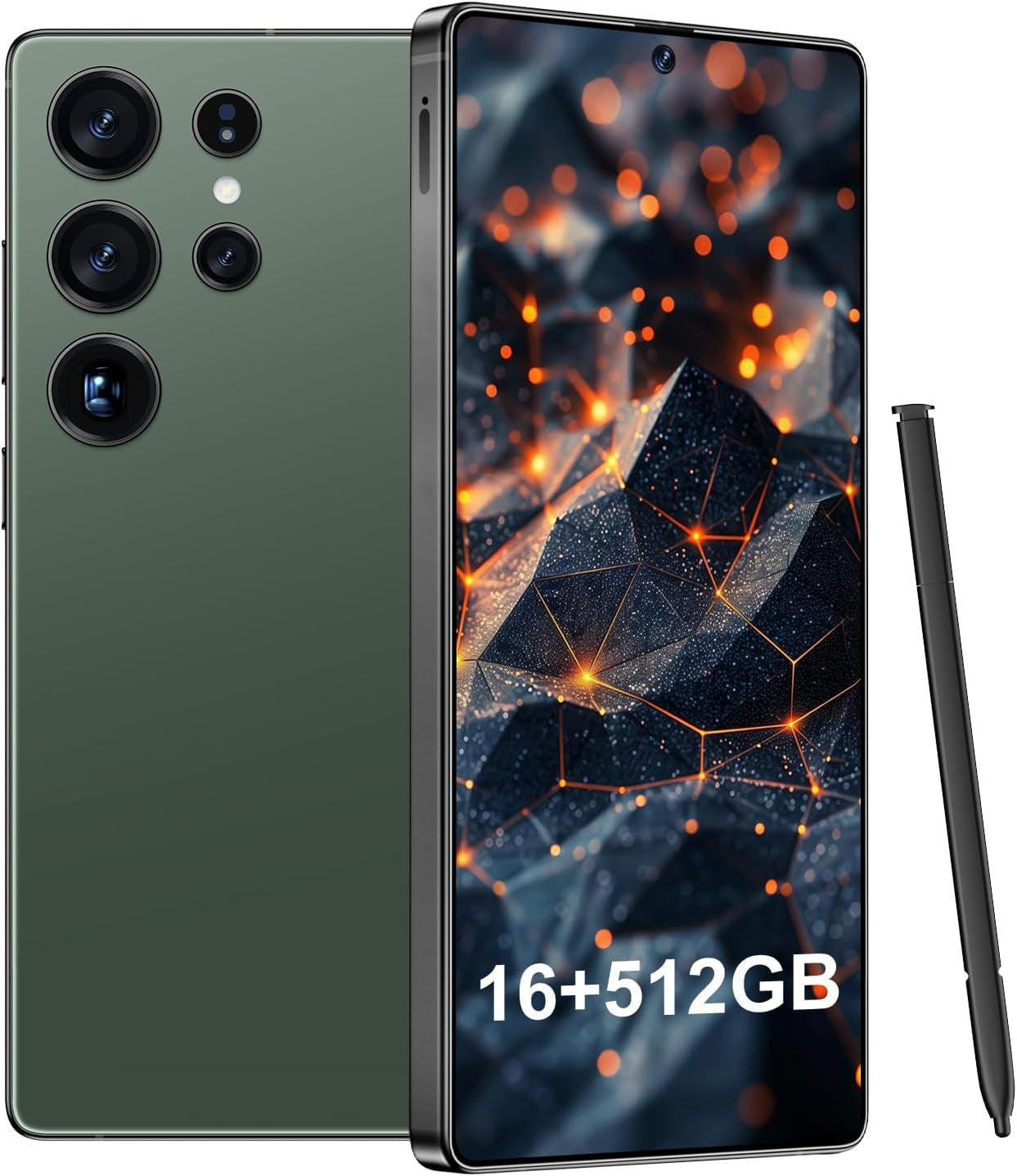 I25 Ultra Smartphone 16GB+512GB Android 14 Smartphone, 6.99" FHD+ Display, 7000Mah Battery, 108MP+68MP Dual Camera, Built-In Pen Stylus, Fast Performance Large Memory (Titanium Gray)