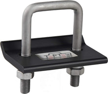 TOPTOW 64707 Trailer Hitch Tightener anti Rattle Clamp for 1.25 Inch and 2 Inch Receiver Hitches, Black Aluminum Stabilizer Plate, 2 Packs