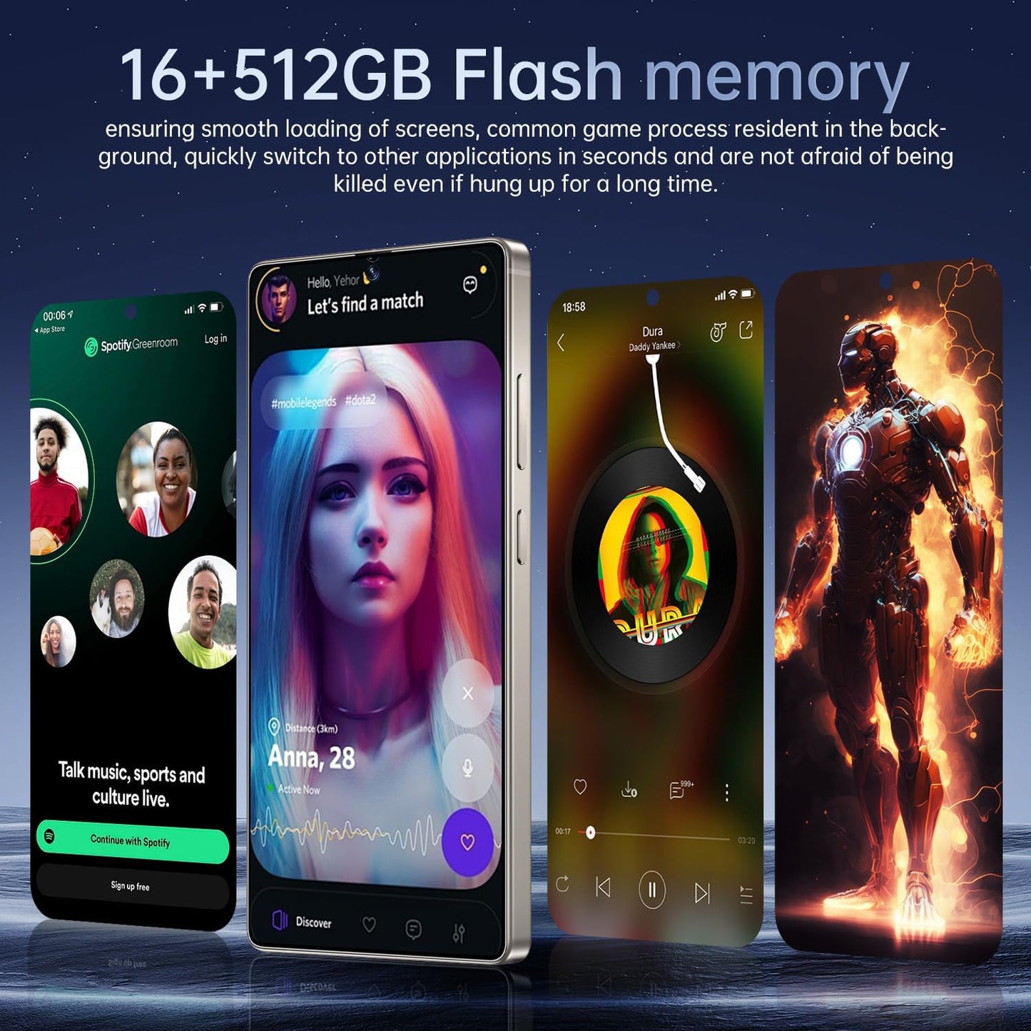 I25 Ultra Smartphone 16GB+512GB Android 14 Smartphone, 6.99" FHD+ Display, 7000Mah Battery, 108MP+68MP Dual Camera, Built-In Pen Stylus, Fast Performance Large Memory (Titanium Gray)