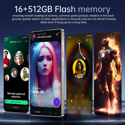 I25 Ultra Smartphone 16GB+512GB Android 14 Smartphone, 6.99" FHD+ Display, 7000Mah Battery, 108MP+68MP Dual Camera, Built-In Pen Stylus, Fast Performance Large Memory (Titanium Gray)